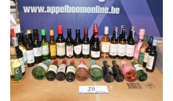 40 flesjes diverse wijnen